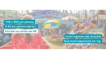 Passeio mercados de Bangkok em inglês